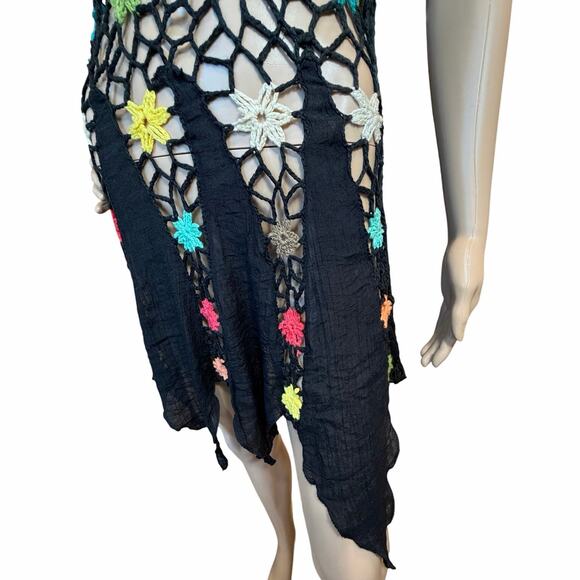 Y2K Crochet Flower Tassel Mini Dress
Tunic Boho Festival Grunge Fairy Size Small - Picture 7 of 16